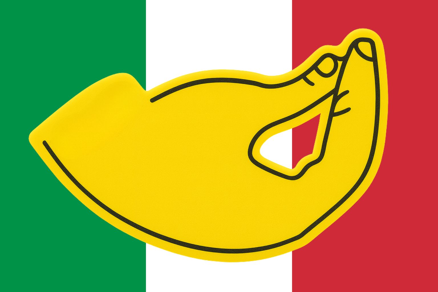 Blank Italian Foam Hand  – The Original Hand Gesture Prop for Parties & Games