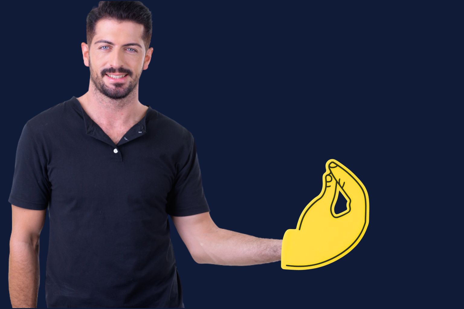 Blank Italian Foam Hand  – The Original Hand Gesture Prop for Parties & Games