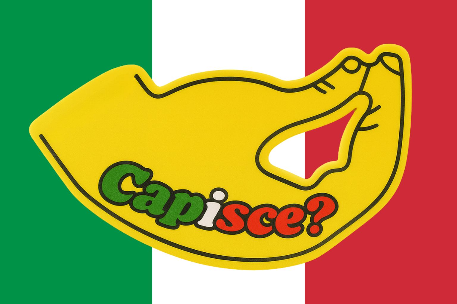 Capisce Italian Foam Hand 🤌 – Classic Hand Gesture Prop for Parties & Games