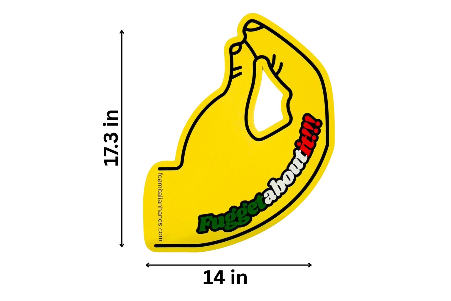 Fuggetaboutit Italian Foam Hand 🤌 – Funny Attitude Hand Gesture Prop
